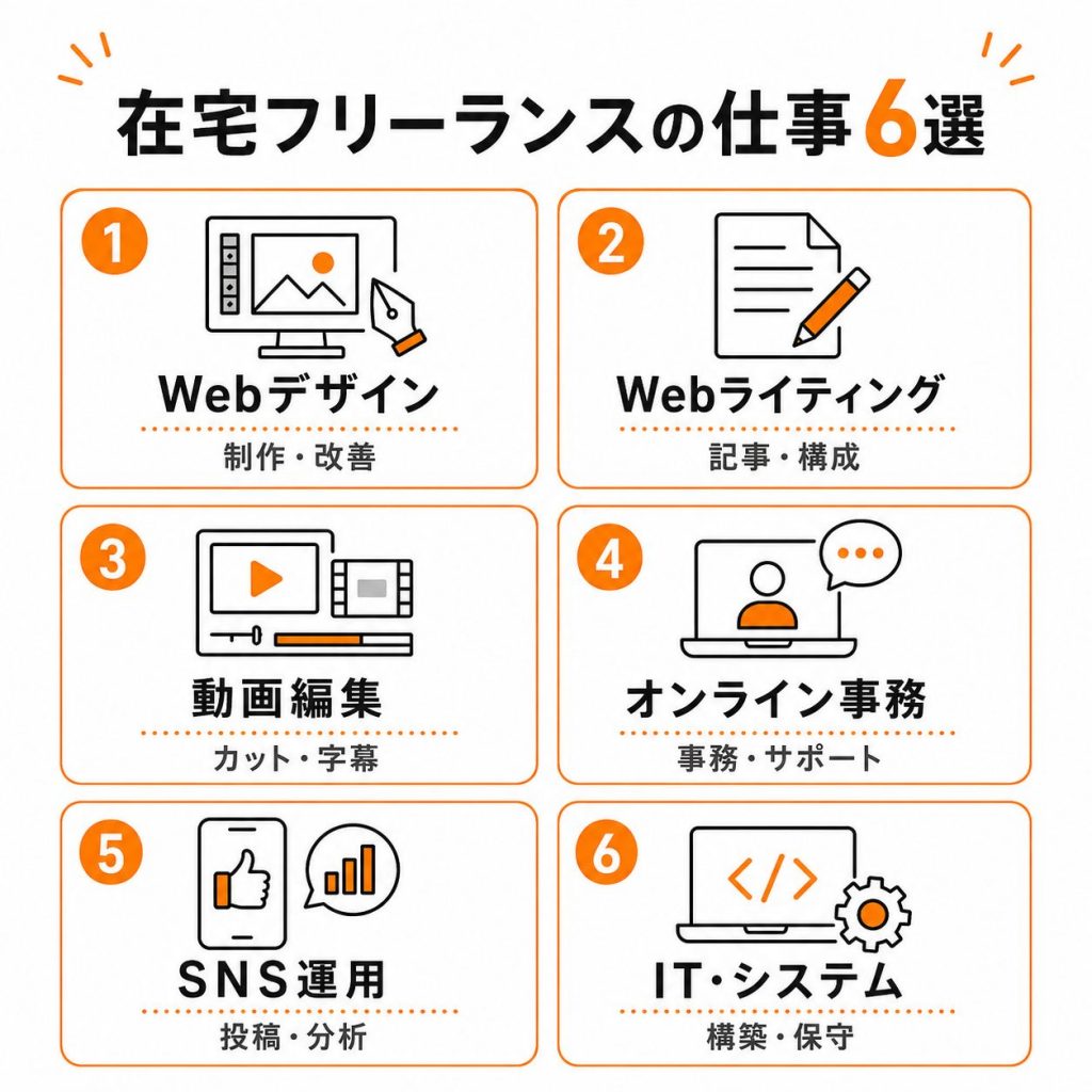 未経験者が検討しやすい在宅フリーランスの仕事6選