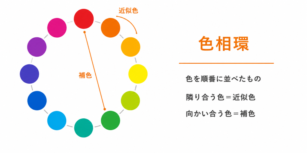 色相環の図