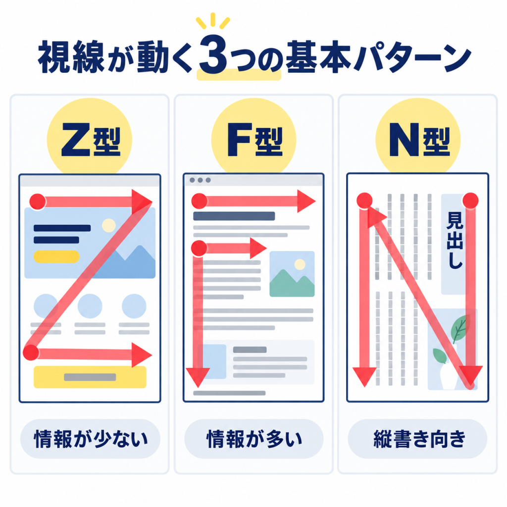 視線誘導のパターン