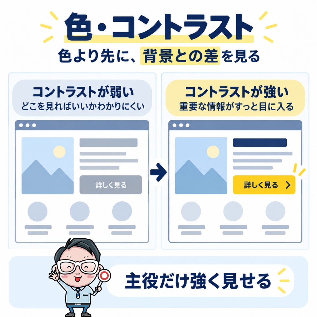 視線誘導をつくる5つの手段